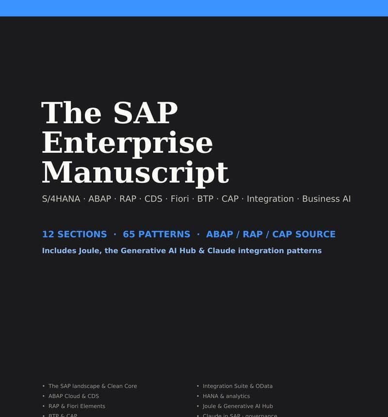 The SAP Enterprise Manuscript cover